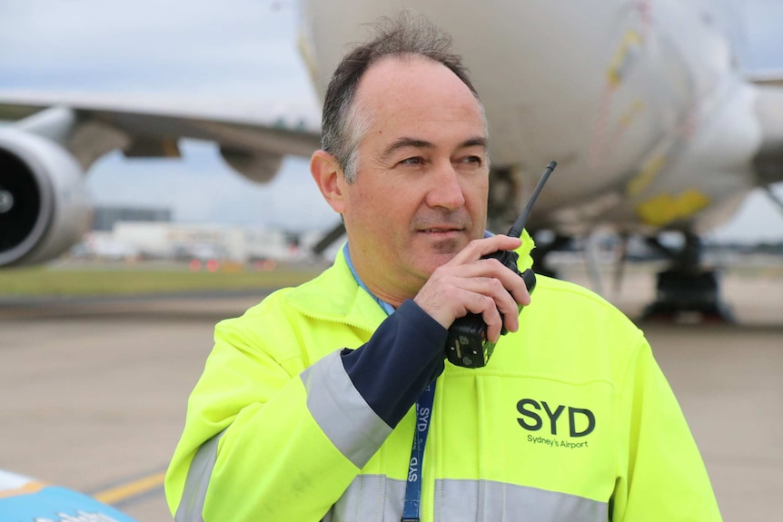 Photo of Nigel Coghlan, a Sydney airport worker.