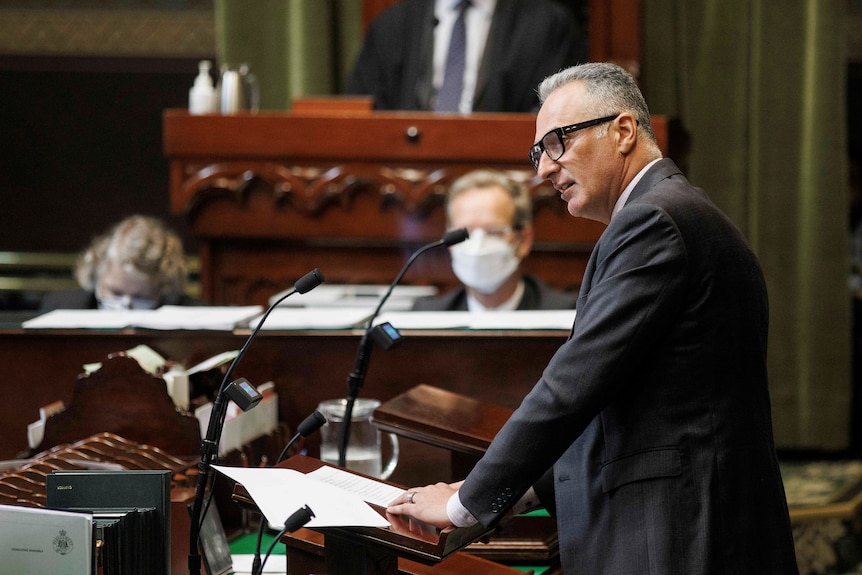 John Sidoti addresses parliament