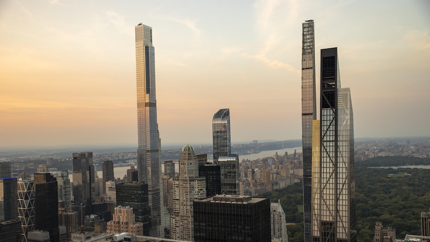 A general view of the city with more than 1300 structures over 100 metres high in Manhattan.