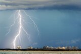 A lightning strikes land on the Sunshine Coast
