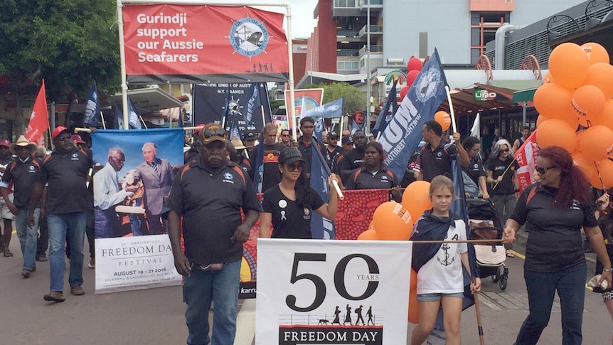 Gurindji people lead Darwin's May Day parade