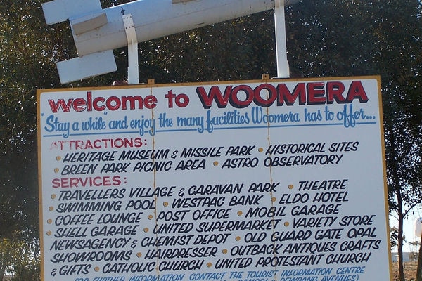 Town sign at Woomera