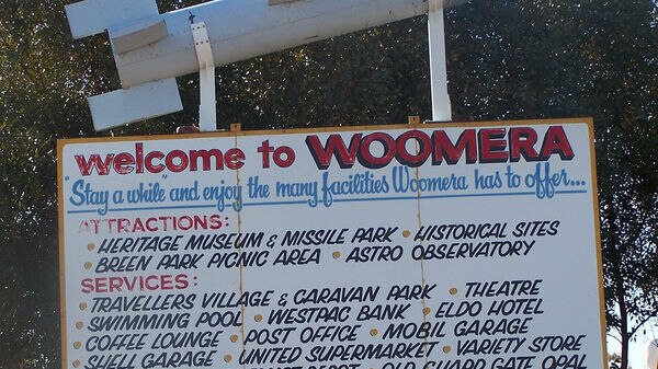 Town sign at Woomera