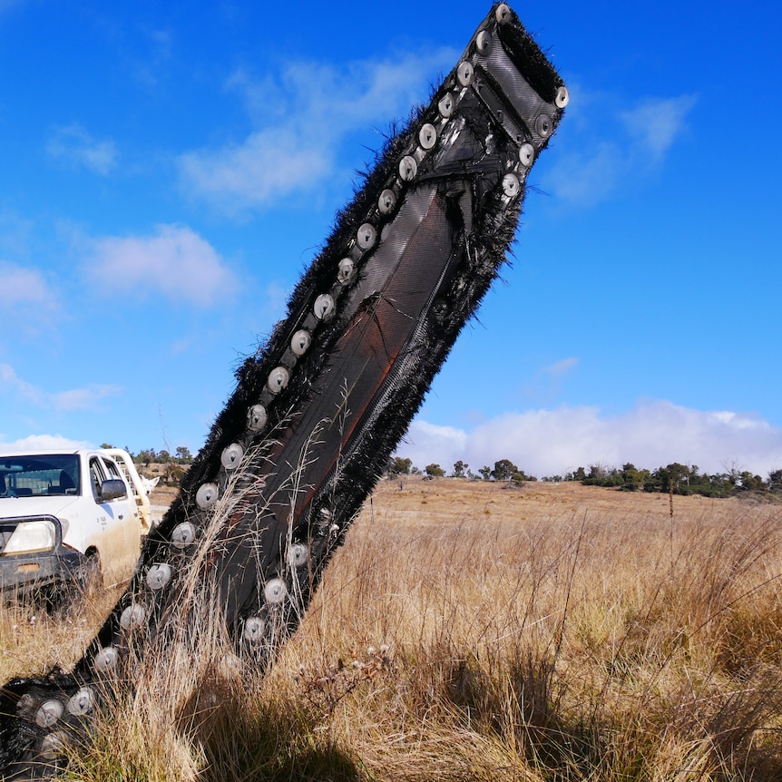 a long piece of space junk