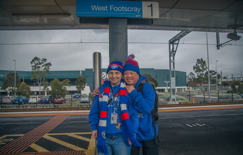 Chris and Kim at West Footscray Station.
