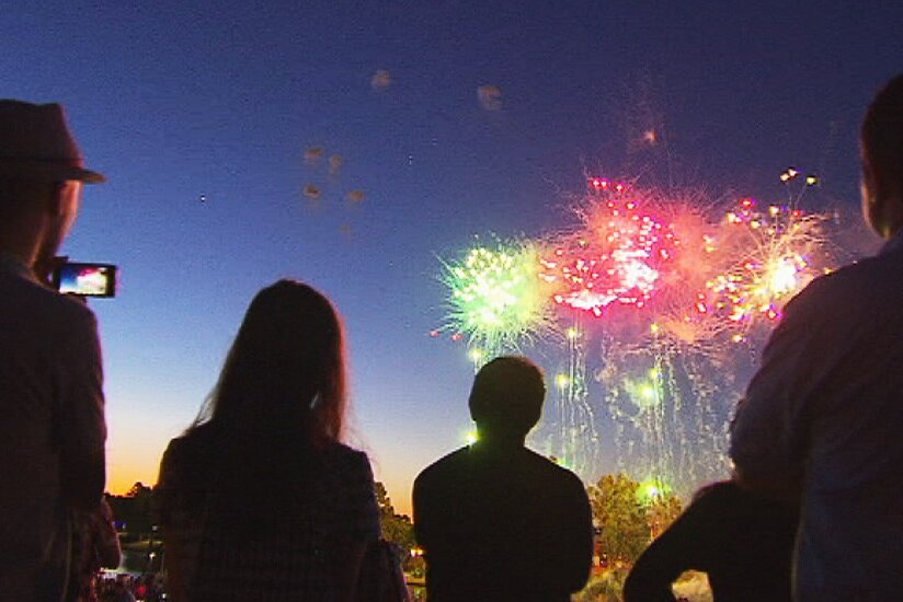 Fireworks in Adelaide's Elder Park, December 29 2012
