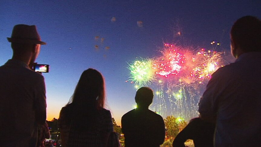 Fireworks in Adelaide's Elder Park, December 29 2012