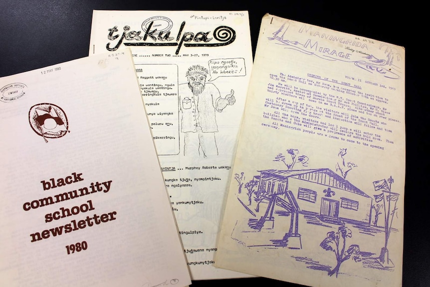 Some of the Indigenous community newsletters in the AIATSIS collection.