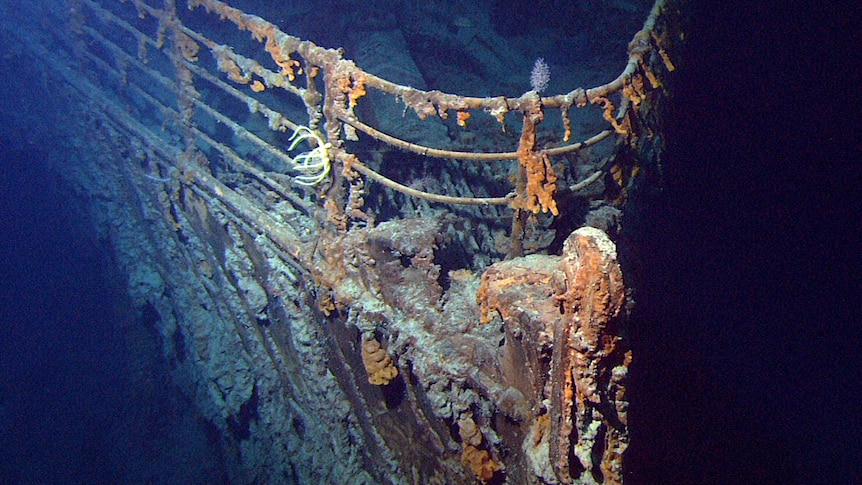 The bow of the RMS Titanic.