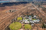 An aerial view of the Yirara College campus, south of Alice Springs.