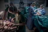 First baby born after Typhoon Haiyan in MsF Bethany Hospital, Tacloban, Philippines.
