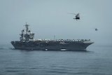 USS Theodore Roosevelt operating in the Arabian Sea