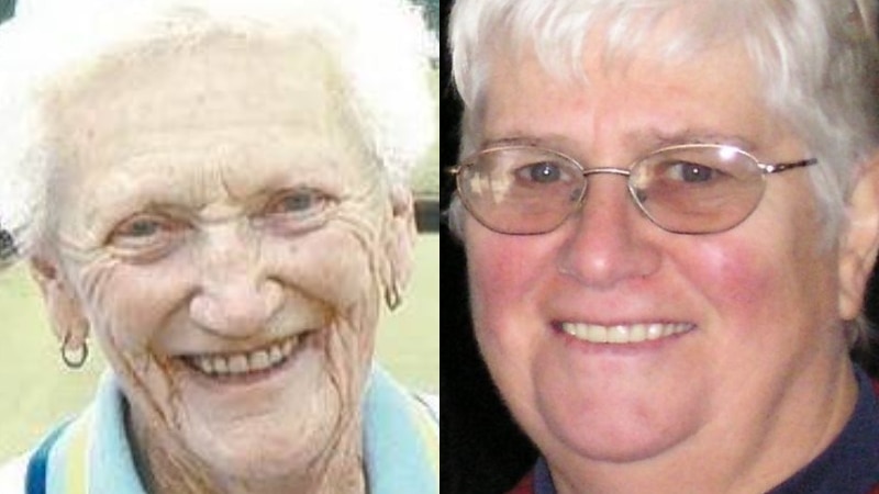 A portrait of Carmel Mitchell and Ethel Glenister, who died in a bus roll-over.