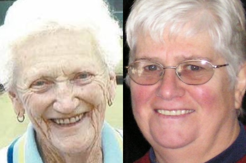 A portrait of Carmel Mitchell and Ethel Glenister, who died in a bus roll-over.