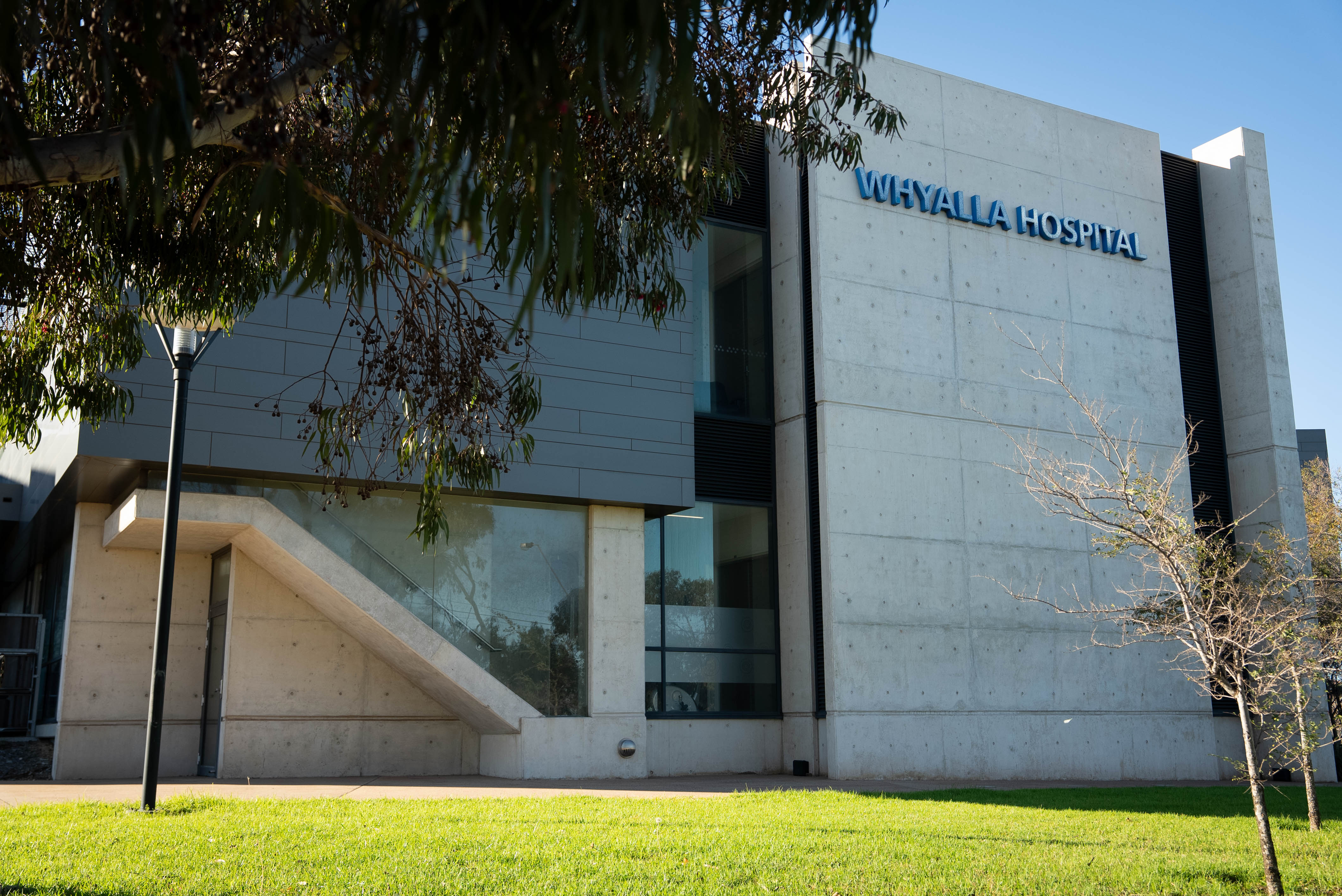 An external view of Whyalla Hospital.