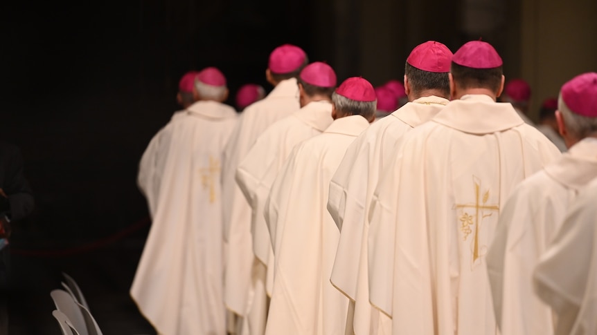 Archbishops walking in single file