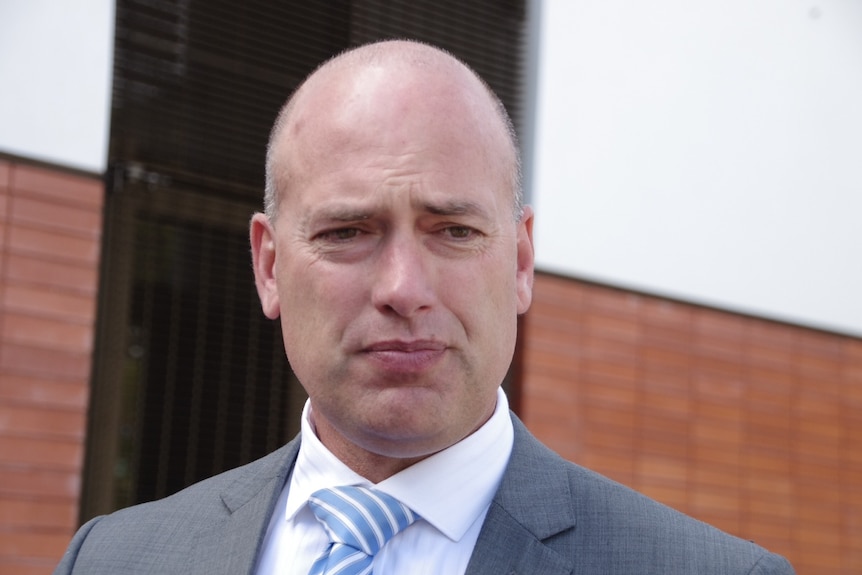 Transport Minister Dean Nalder looks slightly nonplussed