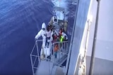 Italian navy perform rescue