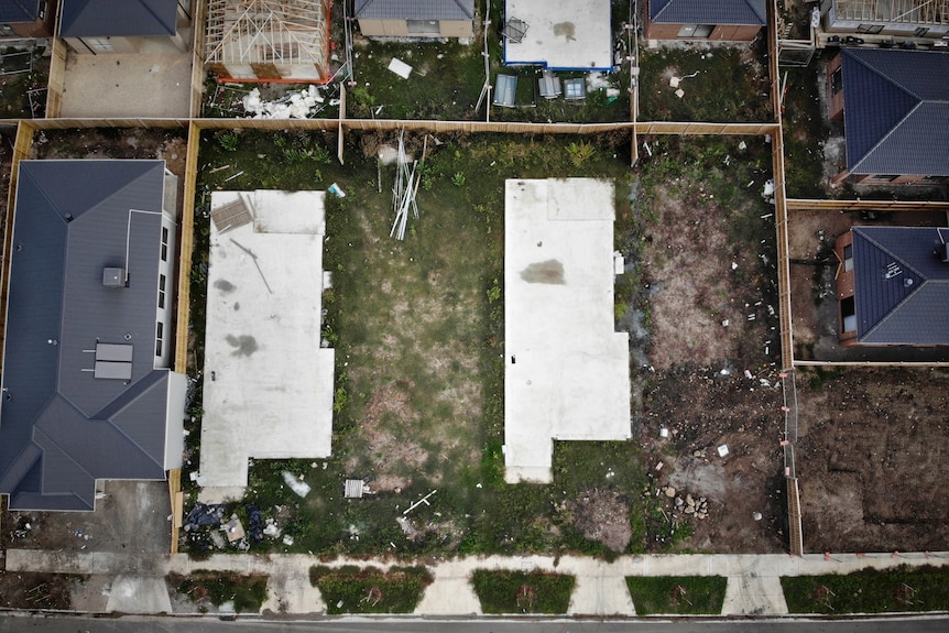 A drone picture from above Nathalie Kapuya's empty block of land