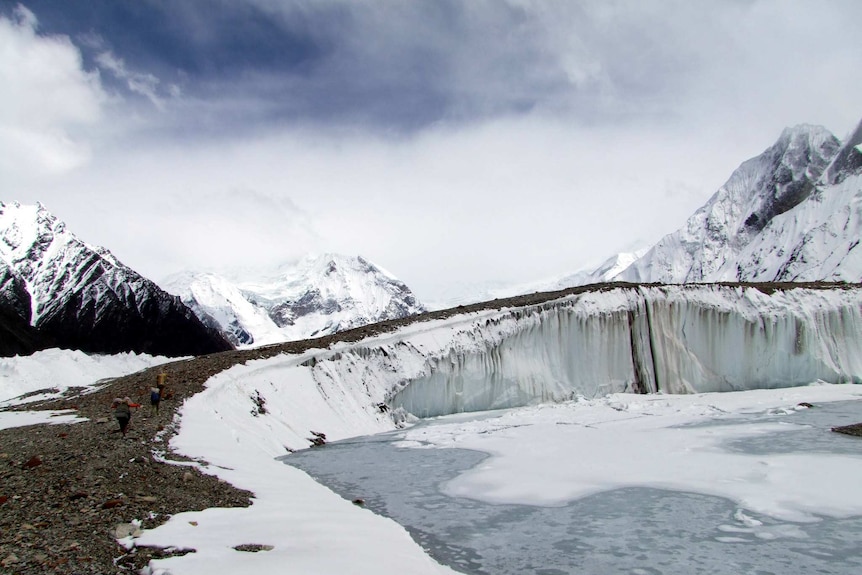 The Upper Baltoro Glacier near Shagring, in the Pakistan Himalayas