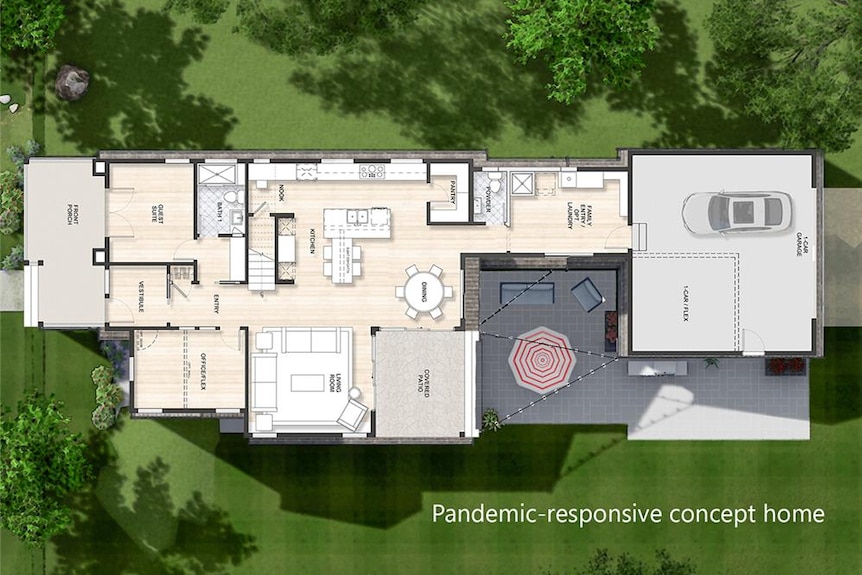 Floorplan for the ground floor of The Barnaby