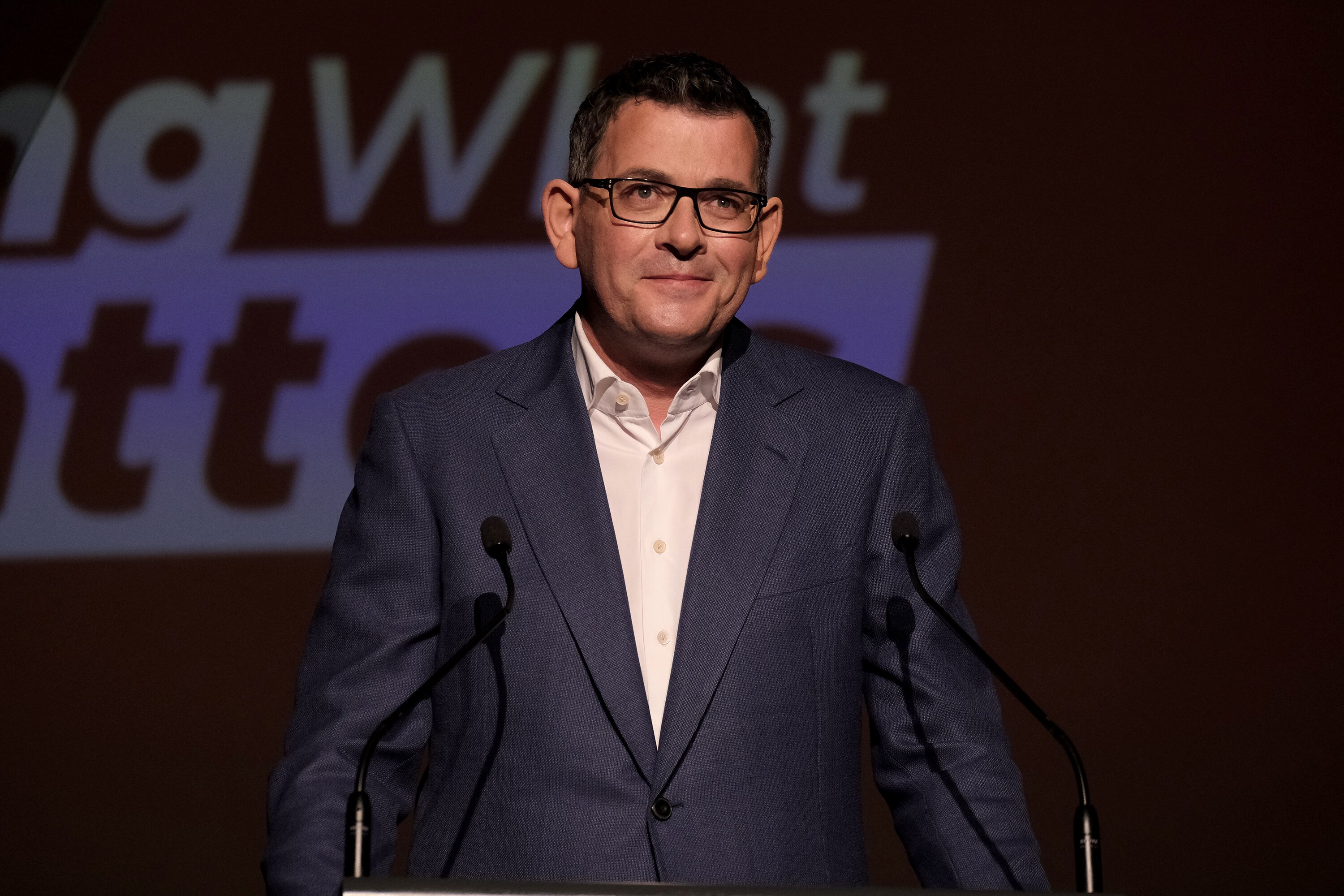 Daniel Andrews smiling.