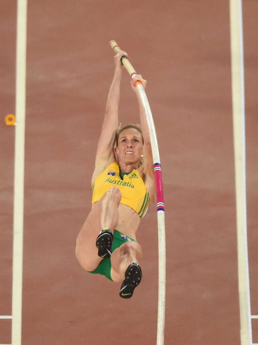 Alana Boyd competes in the pole vault at the world athletics championships in Beijing