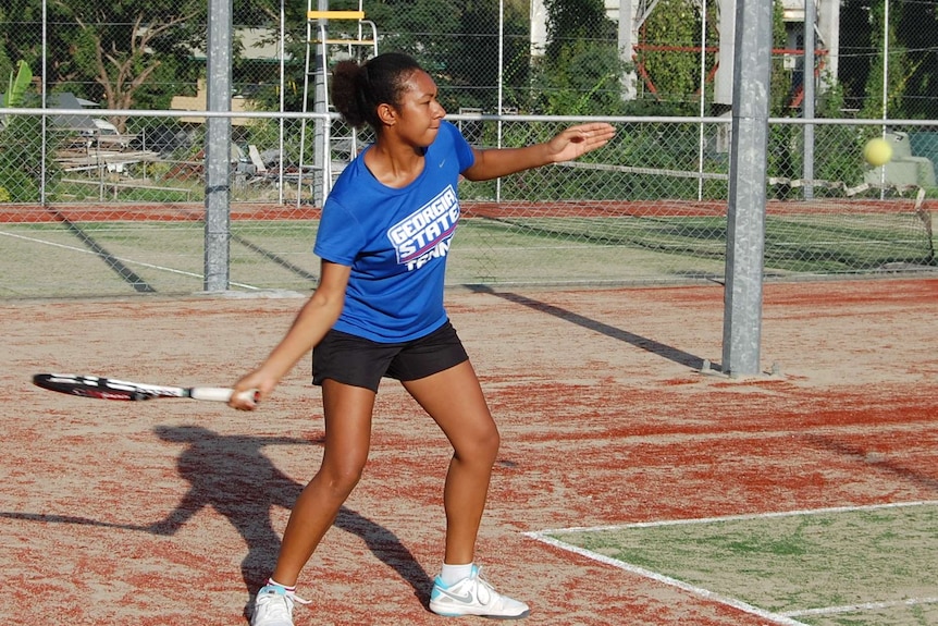 Marcia Tere-Apisah from PNG's tennis team