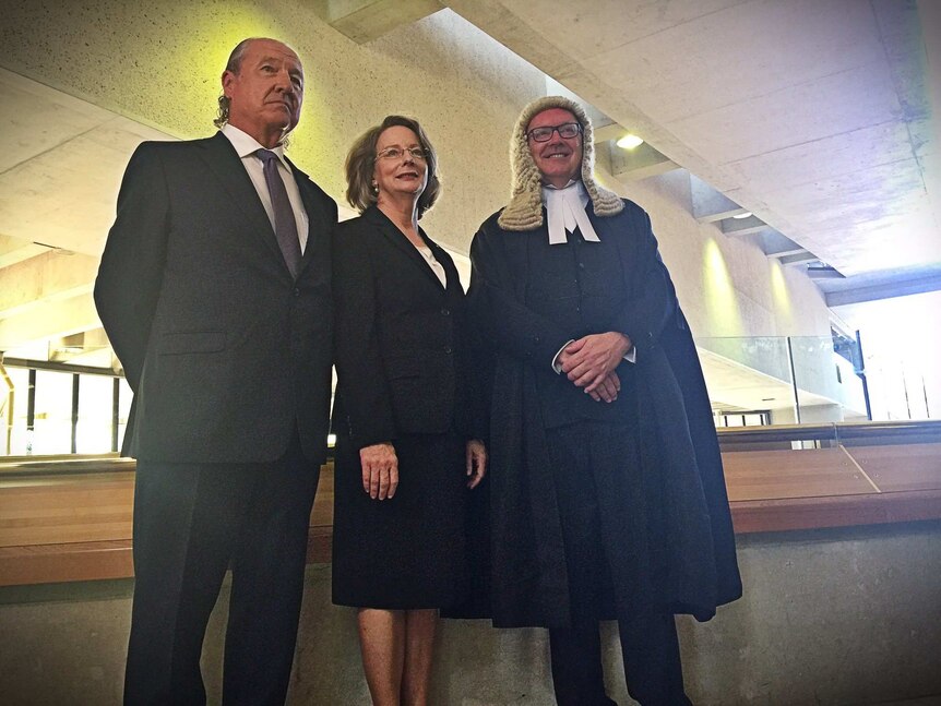 First female High Court Chief Justice Susan Kiefel with her partner and Attorney-General George Brandis.