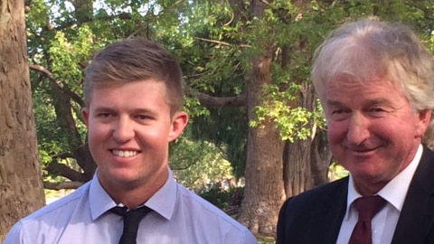 Ben Hopper with his father Qld MP Ray Hopper