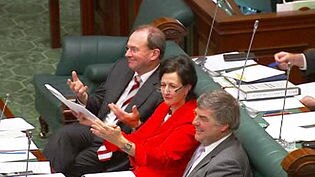 Martin Hamilton-Smith, Vickie Chapman and Mitch Williams: shadow cabinet discussed leadership concern - file photo