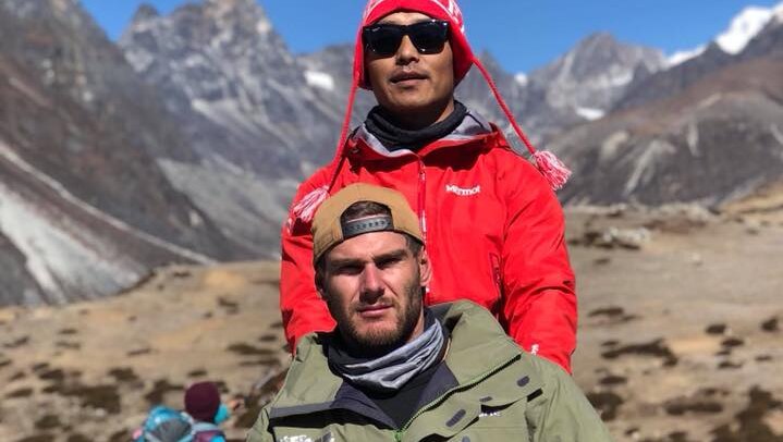 Scott Doolan in wheelchair at Mt Everest.