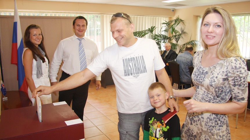 Russian migrants vote in election in Australia