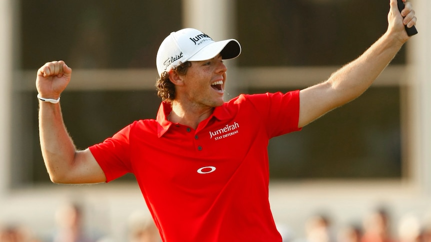 Roaring to victory ... Rory McIlroy didn't drop a shot in the final round.