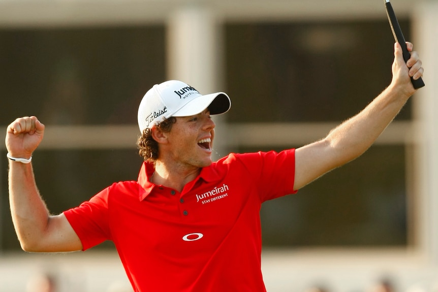 Roaring to victory ... Rory McIlroy didn't drop a shot in the final round.