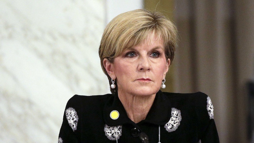 Australian Foreign Minister Julie Bishop headshot.