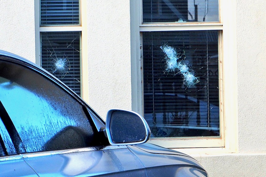 Bullet holes in Westbourne Park home