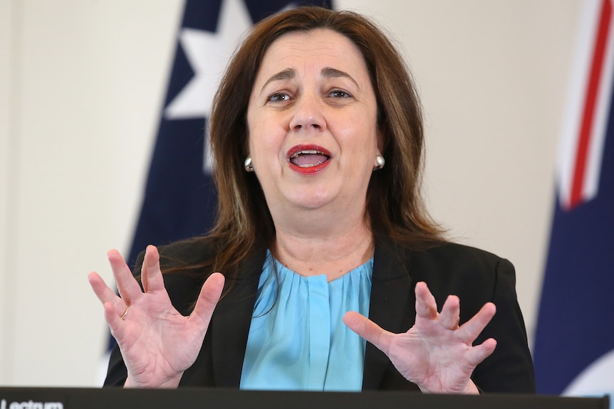 Queensland Premier Annastacia Palaszczuk speaks to the media.