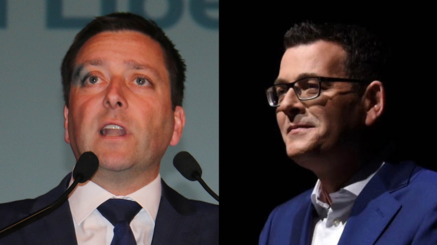 A composite image of Matthew Guy (left) and Daniel Andrews.