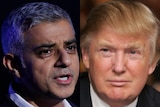 Mayor of London Sadiq Khan and US President Donald Trump composite