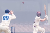 Number 99 for the NSW Sheffield Shield side moves to catch out Queensland batsman Michael Neser.