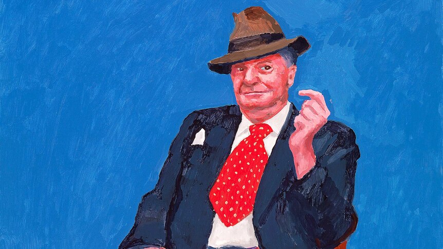 David Hockney painting of Barry Humphries