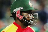 Masakadza walks off after being dismissed against South Africa