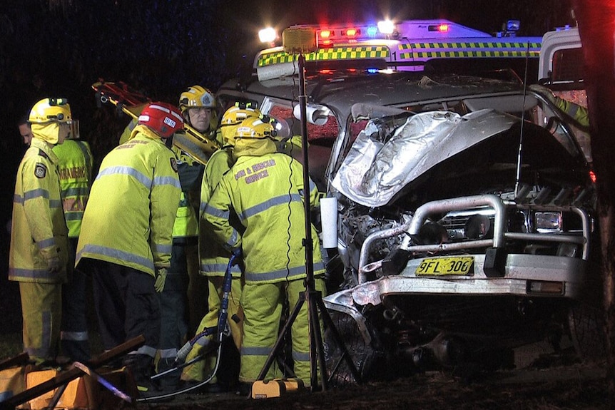 Car crash in Duncraig