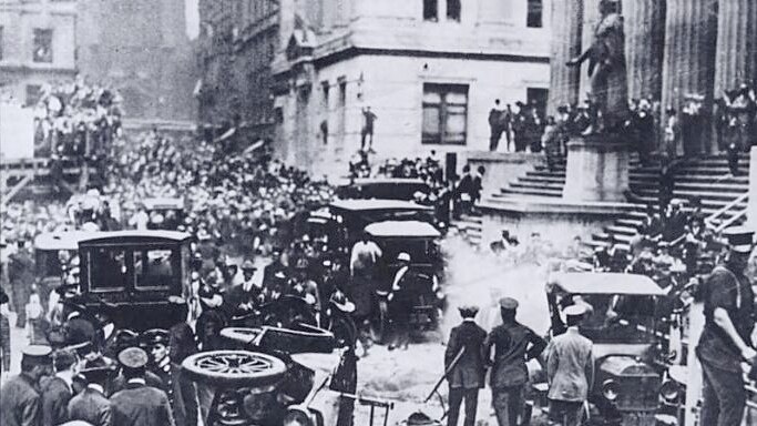 Bomb explodes in Wall Street in 1920