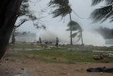 Tropical Cyclone Pam lashes Port Vila shore