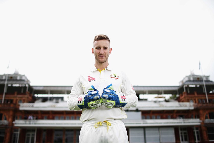 Australia's Peter Nevill poses during a portrait session at Lord's on July 15, 2015.