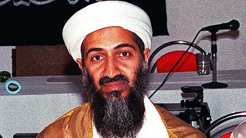 Osama Bin Laden holding Kalashnikov