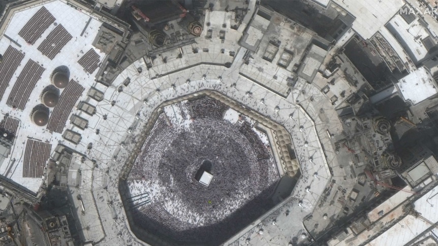 Great Mosque and Kaaba, Mecca on Feb 14, 2020