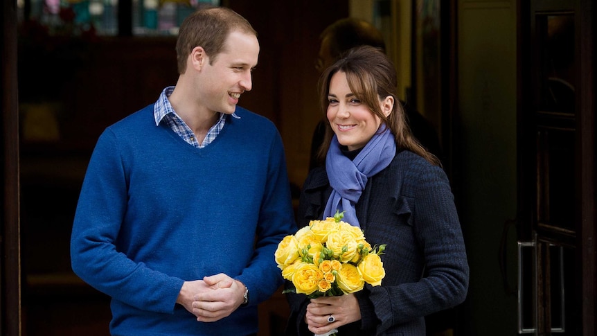 William and Catherine leave hospital